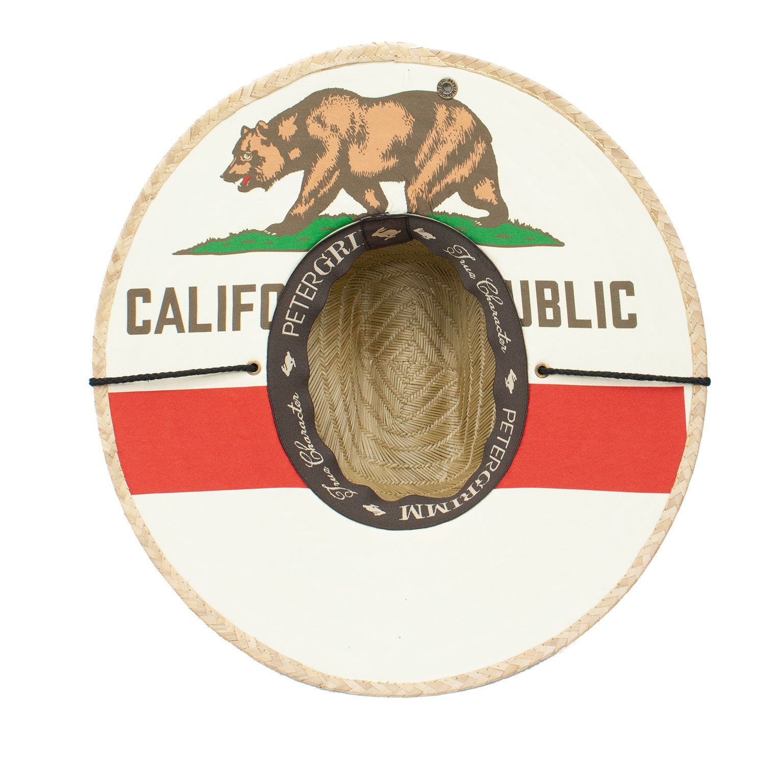 California Flag Straw Lifeguard Hat Doba